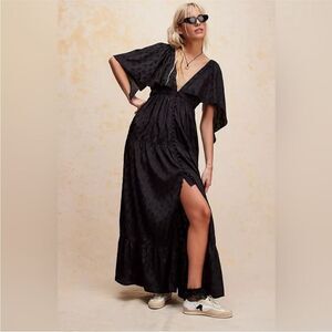 New Free people Cha Cha Maxi Dress Black S
